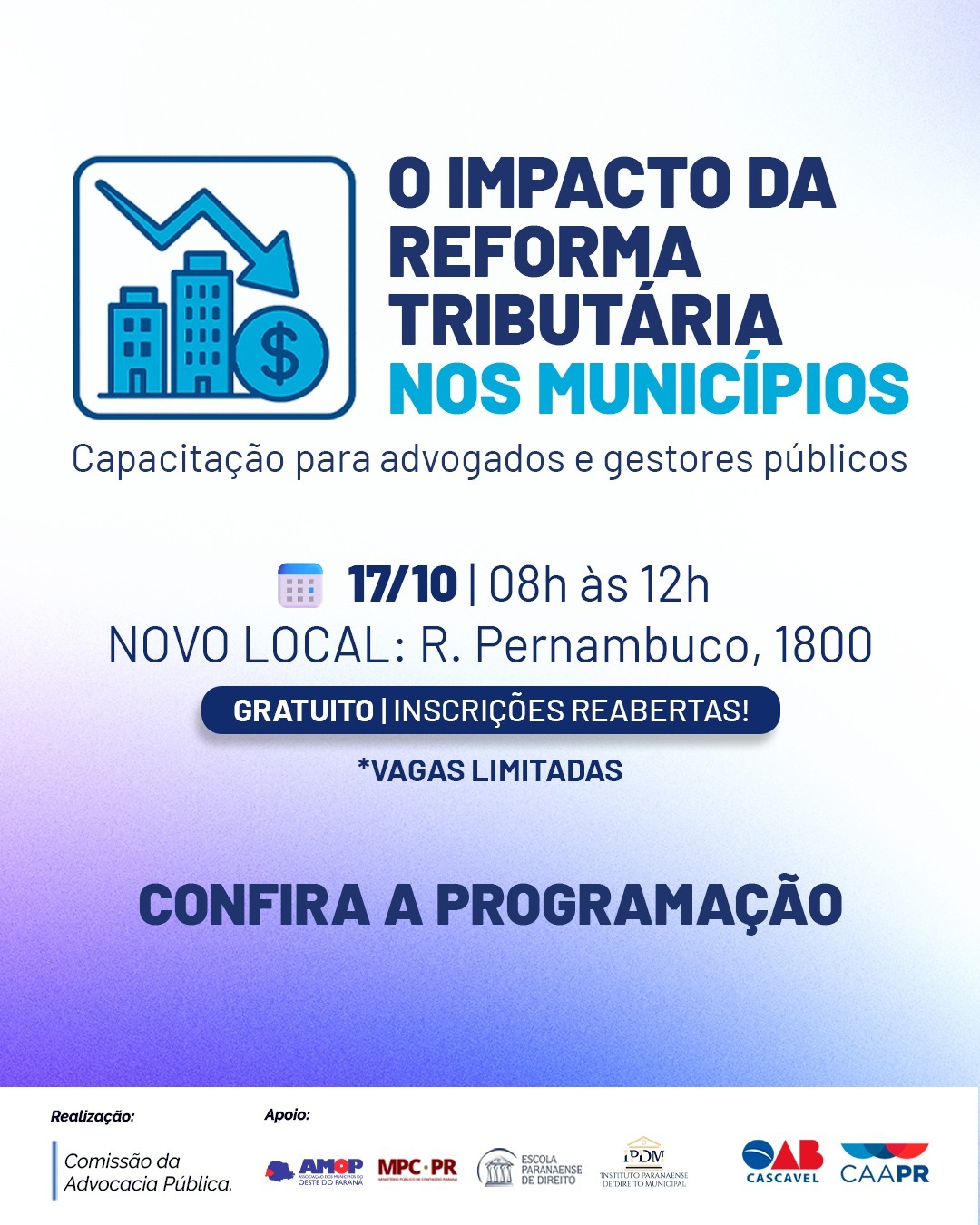 OAB Cascavel promove capacitação sobre o impacto da reforma tributária nos municípios